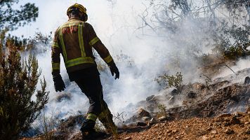 El humo de un incendio forestal en Collserola obliga a confinar dos barrios de Barcelona
