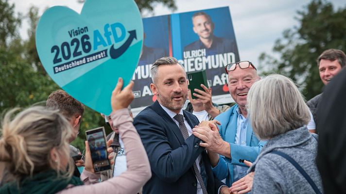 Telediario 2 - AfD amenaza con la mayoría absoluta en las elecciones de Alta Sajonia