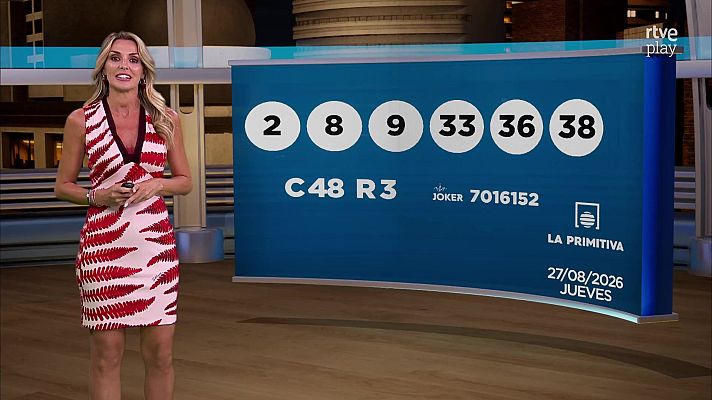 Loterías - Sorteo de la Lotería Nacional, Bonoloto, Primitiva y Jóker del 27/08/2026