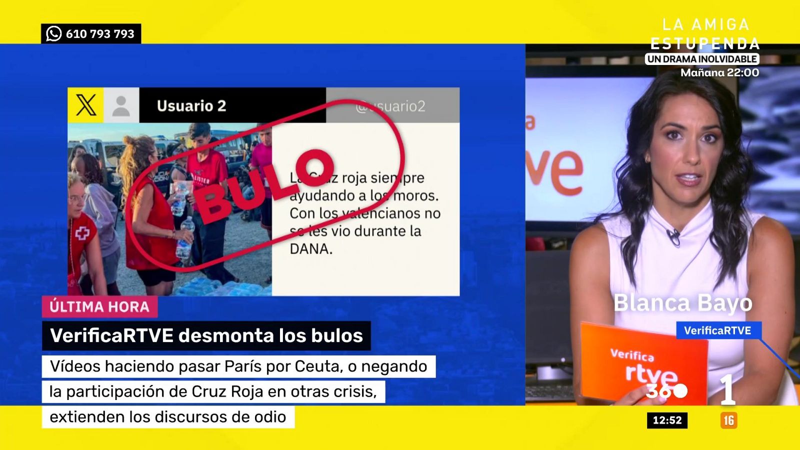 Envía tus consultas al 659 800 555 o a verificartve@rtve.es.
