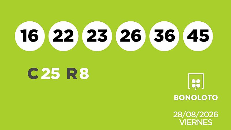 Sorteo de la Lotería Bonoloto y Euromillones del 28/08/2026 - Ver ahora