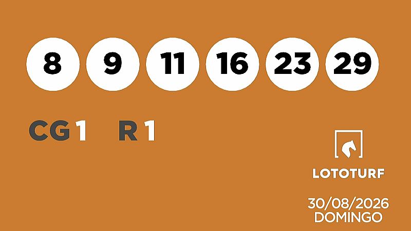 Sorteo de la Lotería Lototurf del 30/08/2026 - Ver ahora