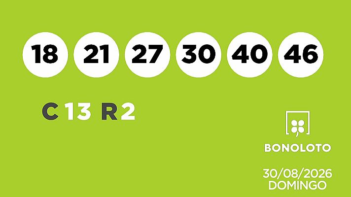 SELAE - Sorteo de la Lotería Bonoloto del 30/08/2026