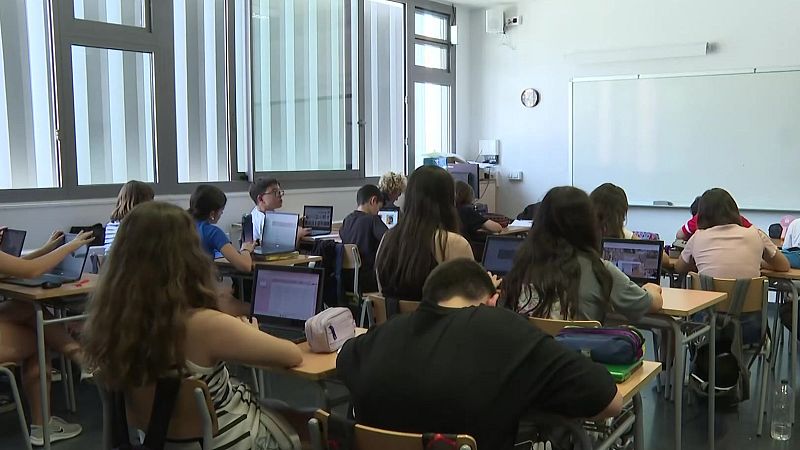 Imatge d'arxiu d'una aula a Barcelona
