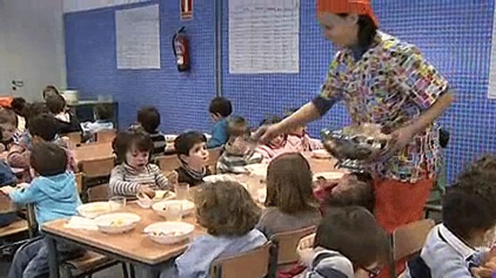 Telediario 1 - Sube el comedor escolar en Galicia
