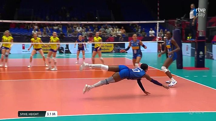 Voleibol - Campeonato de Europa Femenino. ¼ final: Italia - Suecia 
