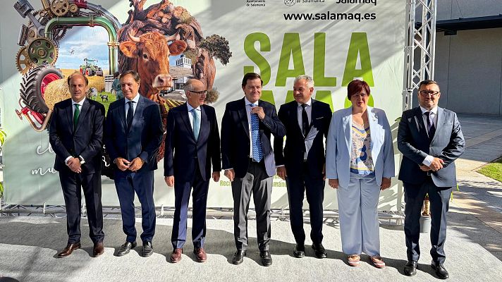 Noticias de Castilla y León - Mañueco defiende en la feria Salamaq su compromiso con el sector primario