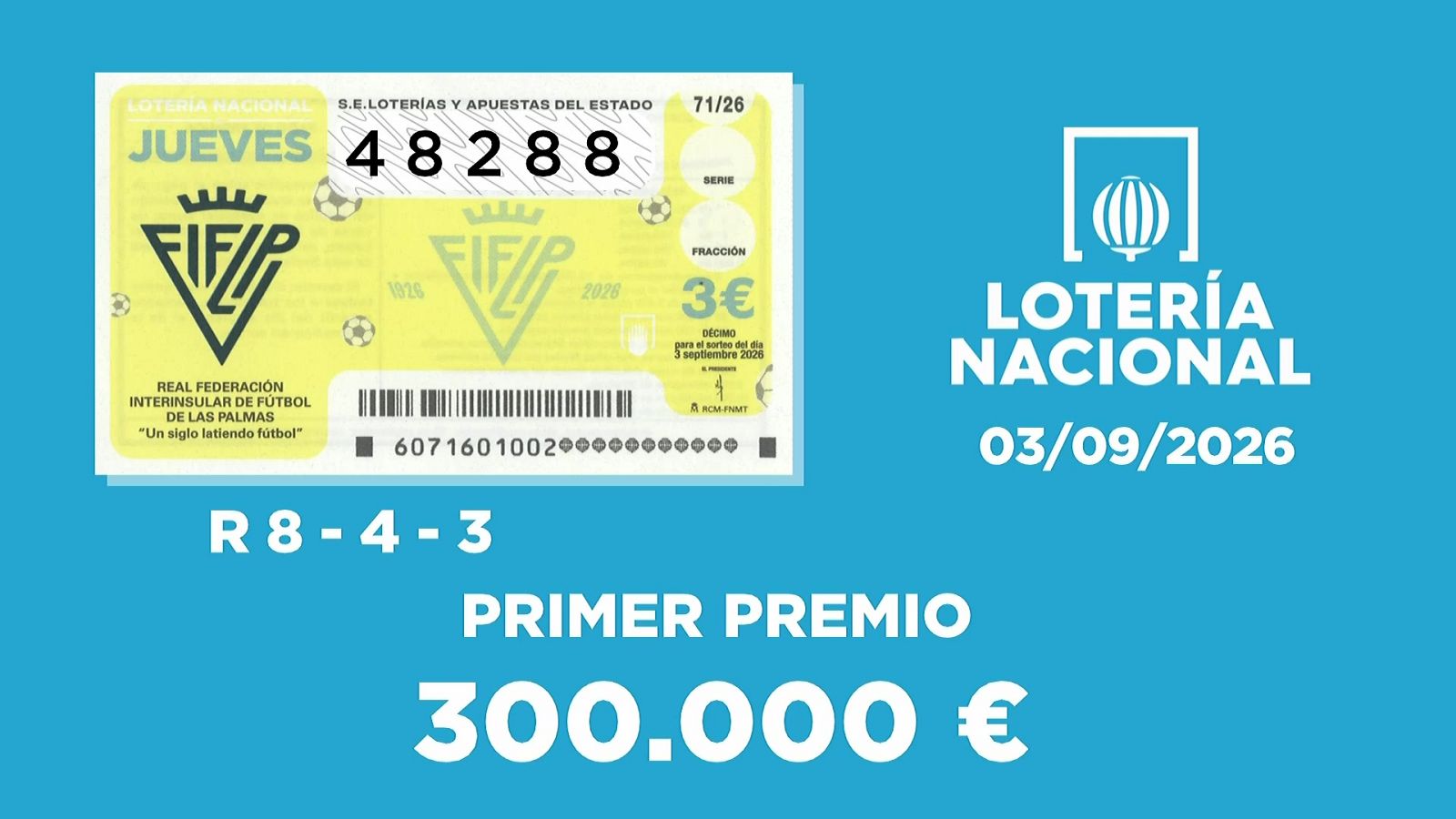 Lotería Nacional 03.09.26