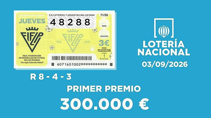 SELAE - Sorteo de la Lotería Nacional del 03/09/2026