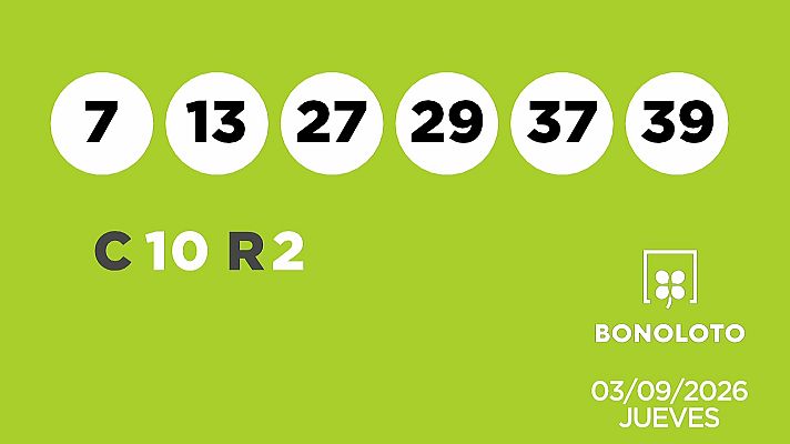 SELAE - Sorteo de la Lotería Bonoloto del 03/09/2026