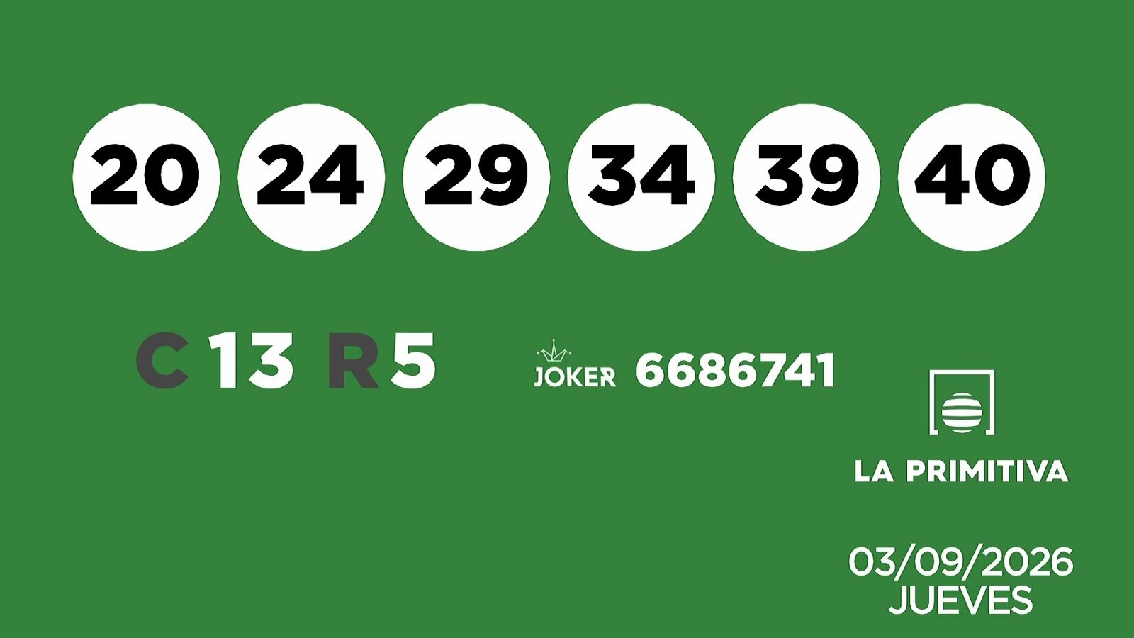 Primitiva Joker 03.09.26