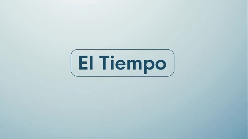 Rectángulo azul con bordes redondeados y el texto "El Tiempo" en negrita azul oscuro sobre fondo degradado azul claro.