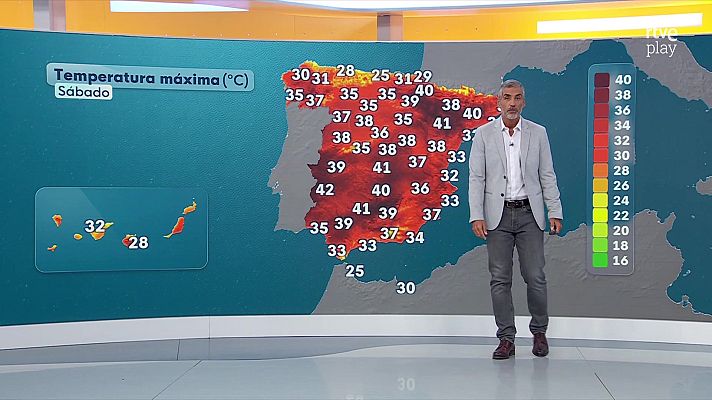 El tiempo - Temperaturas significativamente elevadas en la mayor parte de la Península