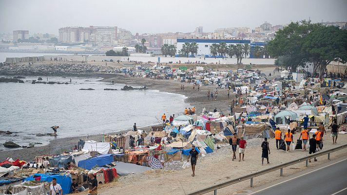 Telediario 2 - La Fiscalía avala que la Audiencia Nacional investigue la entrada masiva de migrantes en Ceuta