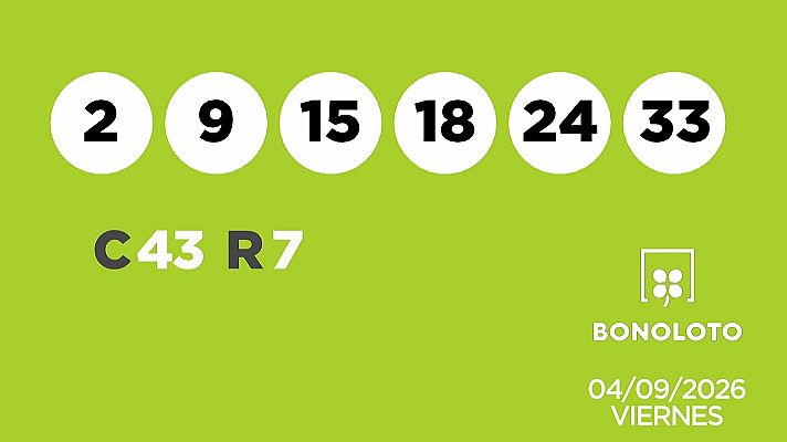 SELAE - Sorteo de la Lotería Bonoloto y Euromillones del 04/09/2026