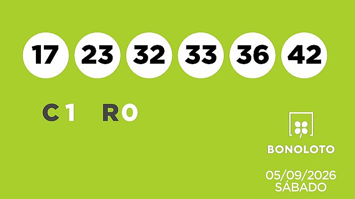 SELAE - Sorteo de la Lotería Bonoloto del 05/09/2026