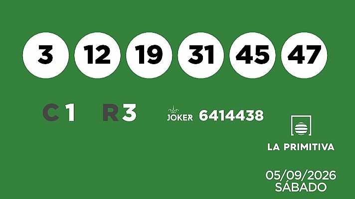 SELAE - Sorteo de la Lotería Primitiva y Joker del 05/09/2026