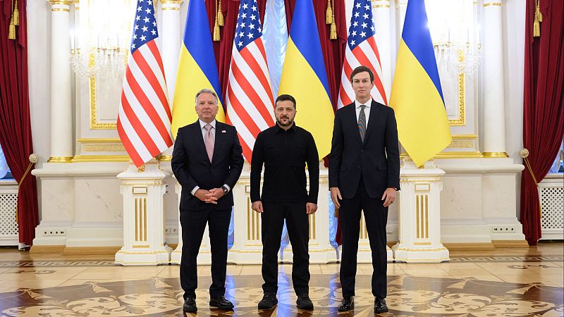 Zelenski con Witkoff y Kushner