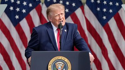 Trump defiende su guerra "contra el terrorismo" en Irán en el homenaje del 11S