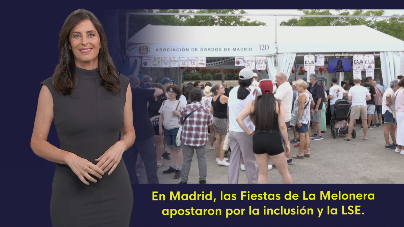 Mónica Carrillo presenta un evento inclusivo de la Asociación de Sordos de Madrid el 12 de septiembre de 2026, con énfasis en la LSE.