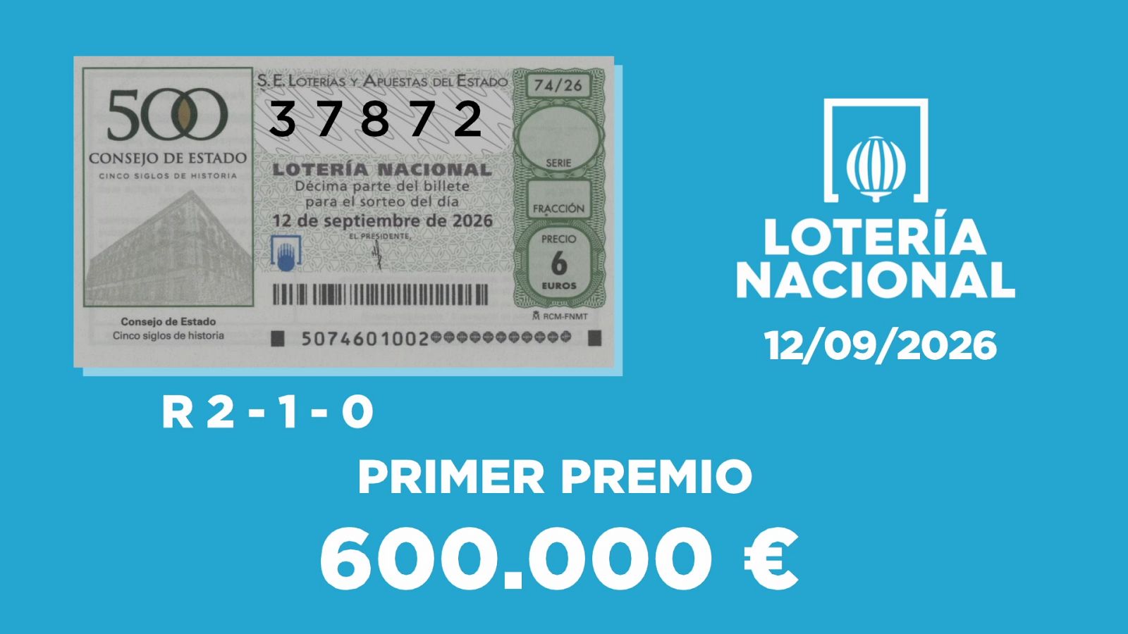 Lotería Nacional 12 09 26