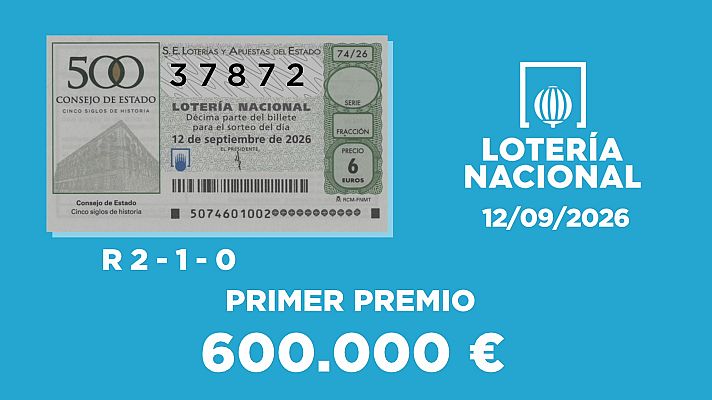 SELAE - Sorteo de la Lotería Nacional del 12/09/2026