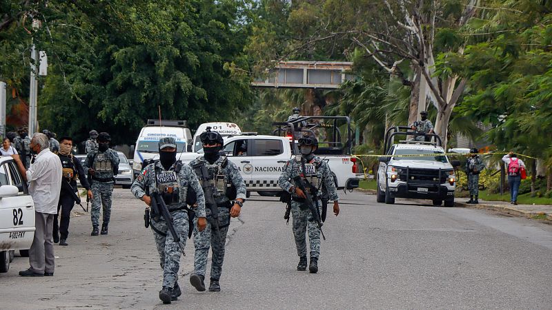 Efectivos de la Guardia Nacional en Chilpancingo, estado de Guerrero