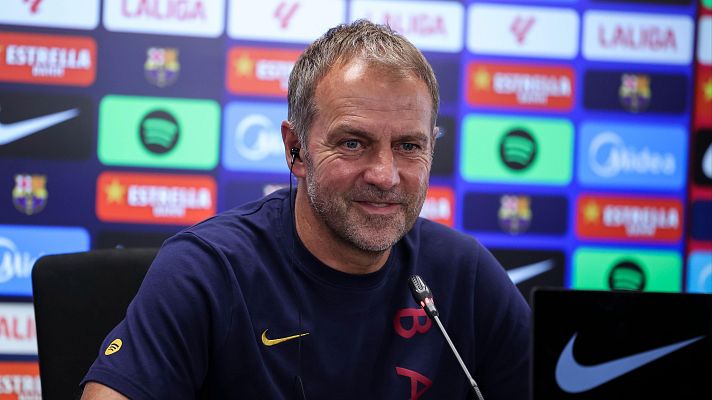 Teledeporte - Hansi Flick: "Tenemos un equipo más equilibrado que hace un año"