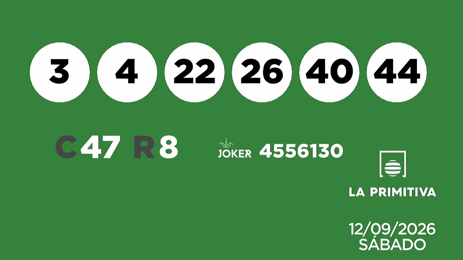 Primitiva Joker 12.09.26