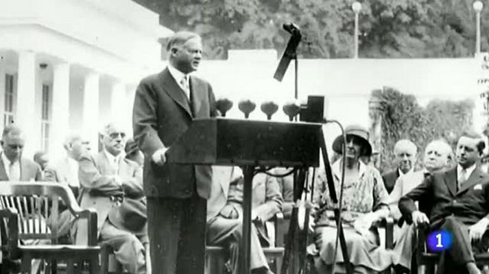 Telediario 1 - Las ruedas de prensa en Estados Unidos cumplen 100 años