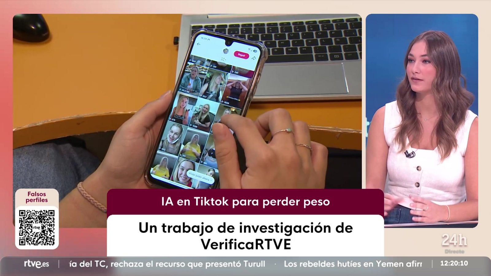 VerificaRTVE analiza los perfiles de TikTok creados con IA que venden guías para adelgazar