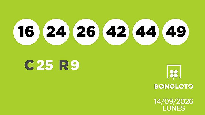 SELAE - Sorteo de la Lotería Bonoloto del 14/09/2026