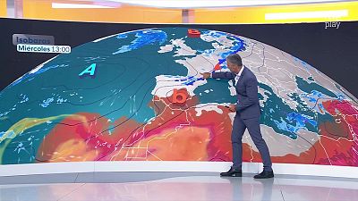 Máximas elevadas en los valles del Tajo, Guadiana, Guadalquivir y Ebro, y en zonas del interior peninsular