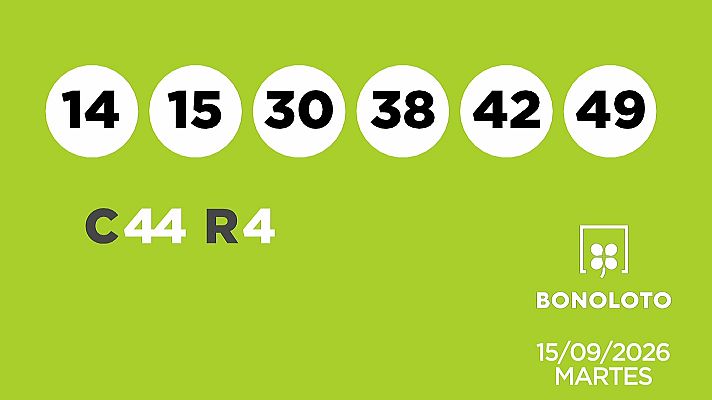 SELAE - Sorteo de la Lotería Bonoloto y Euromillones del 15/09/2026
