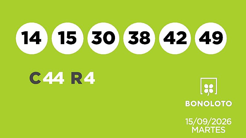 Sorteo de la Lotería Bonoloto y Euromillones del 15/09/2026 - Ver ahora