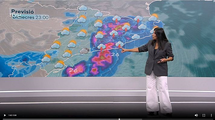 El temps - Ruixats intensos, tempestes fortes i una baixada, guapa, de la temperatura