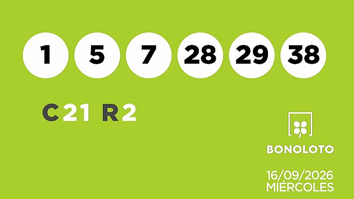 SELAE - Sorteo de la Lotería Bonoloto del 16/09/2026