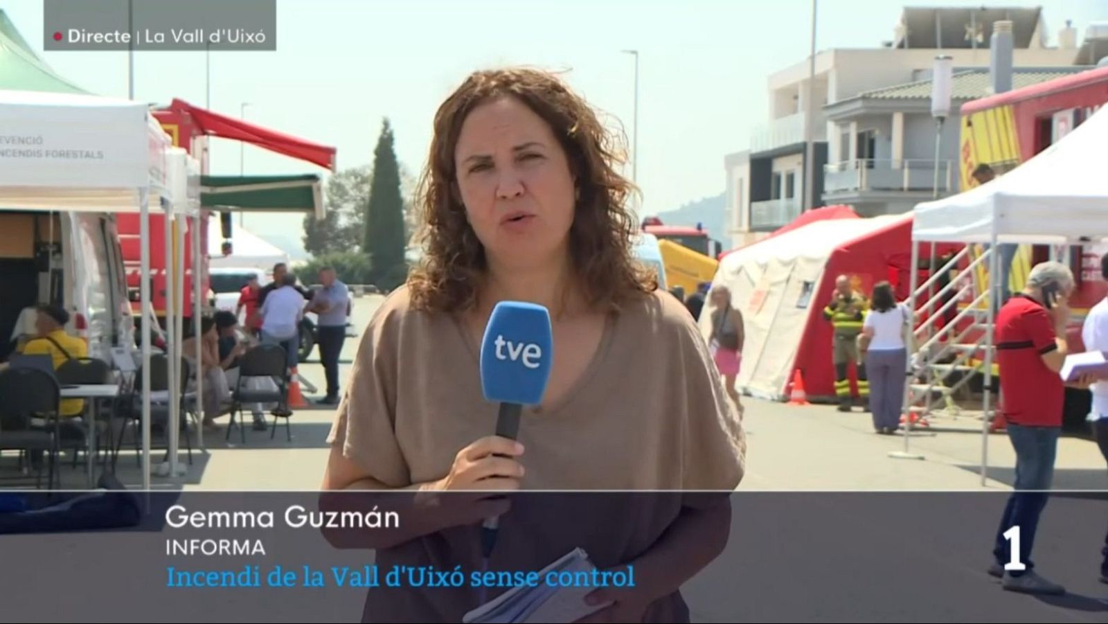 Directo de Gemma Guzmán desde el incendio de la Vall d'Uixó - L'informatiu - Comunitat Valenciana