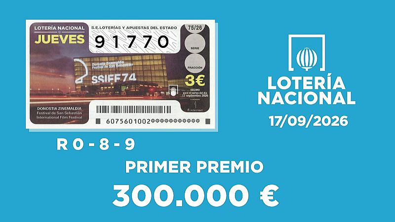 Sorteo de la Lotería Nacional del 17/09/2026 - Ver ahora