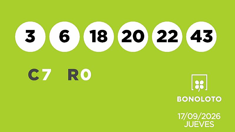 Sorteo de la Lotería Bonoloto del 17/09/2026 - Ver ahora