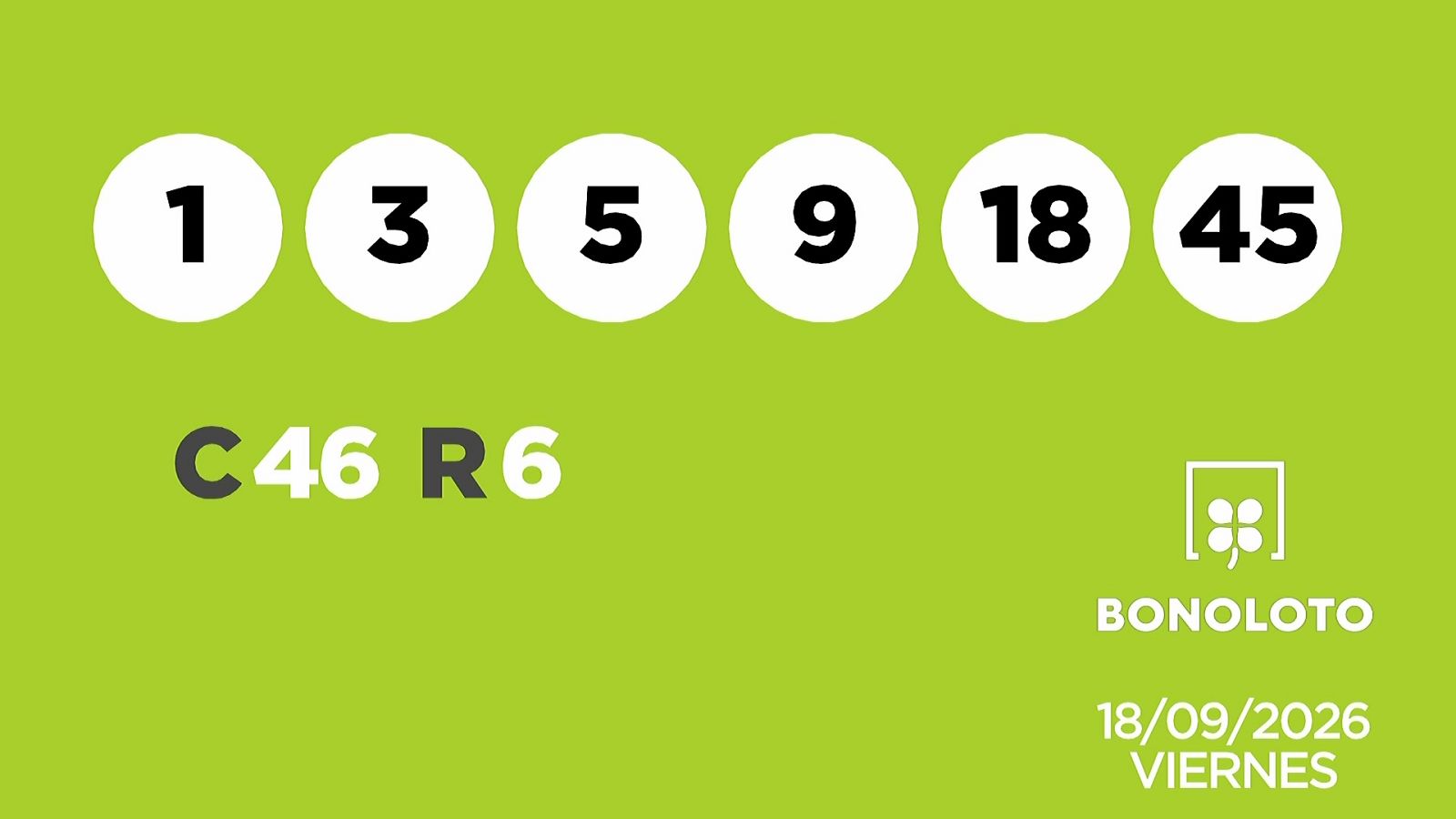Sorteo de la Lotería Bonoloto y Euromillones del 18/09/2026 - Ver ahora