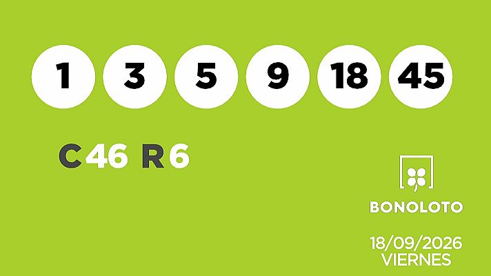 SELAE - Sorteo de la Lotería Bonoloto y Euromillones del 18/09/2026