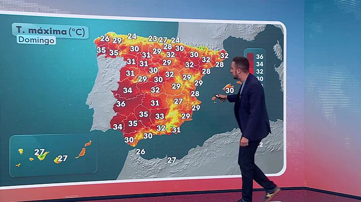 El tiempo - Rachas muy fuertes de levante en Cádiz. Máximas elevadas en depresiones del suroeste, valle del Miño y Rías Baixas