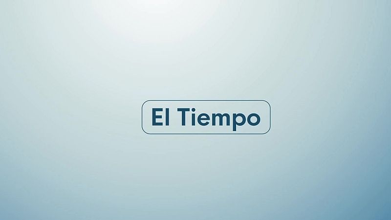 Fondo degradado azul. Recuadro central con el texto "El Tiempo" en azul oscuro. Diseño minimalista.
