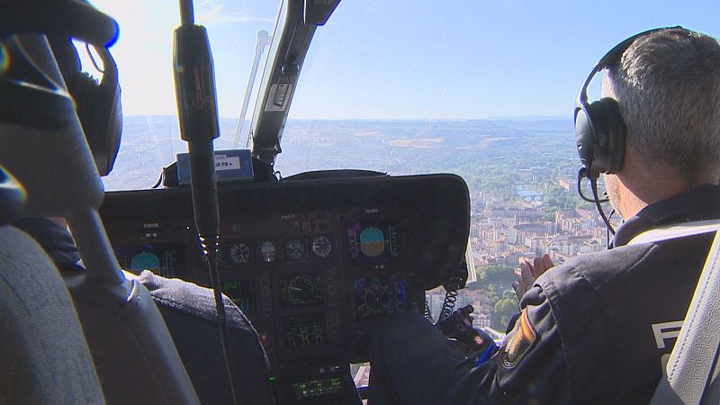 Policia Nacional vigila desde el cielo las fiestas mateas