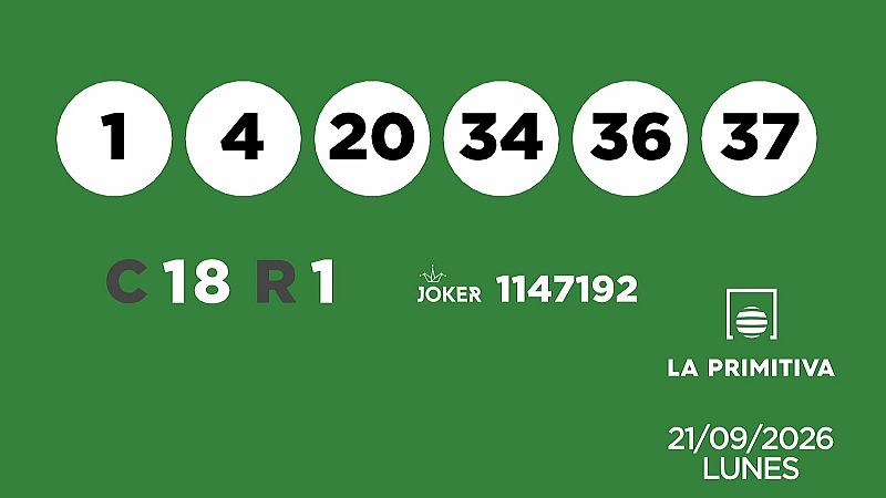 Sorteo de la Lotería Primitiva y Joker del 21/09/2026 - Ver ahora