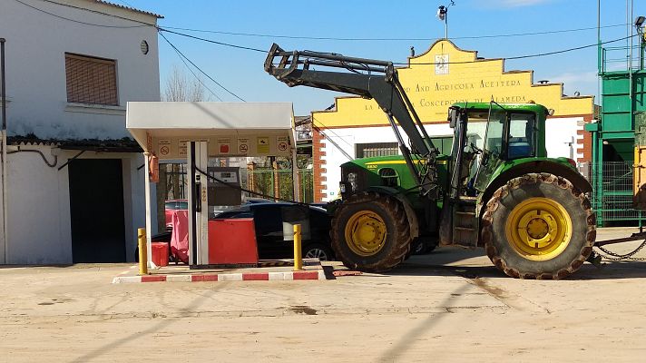 Telediario 1 - La subida del gasóleo hunde la rentabilidad del sector agrícola y pesquero