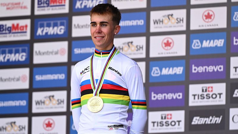 Benjamín Noval, oro en en la contrarreloj junior masculina del Mundial de ciclismo