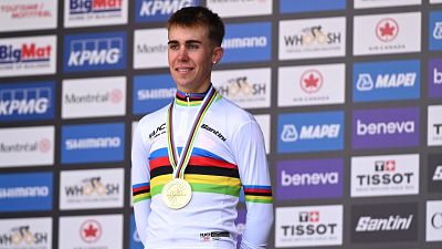 Benjam�n Noval, el �ltimo 'ni�o prodigio' del ciclismo espa�ol, campe�n mundial j�nior de contrarreloj en Montreal