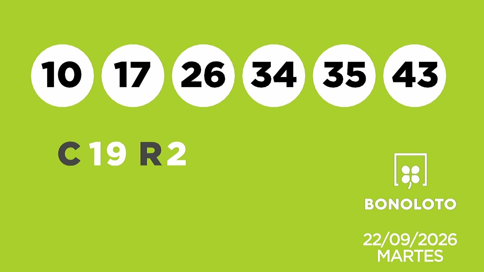 Sorteo de la Lotería Bonoloto y Euromillones del 22/09/2026 - Ver ahora